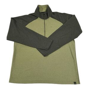 Prana Men's 1/2 Zip Green Size X-Large‎ Fleece Jacket Made In Usa